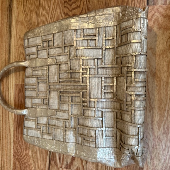 Nancy Gonzalez Raffia & Croc Leather Tote - Picture 5 of 10